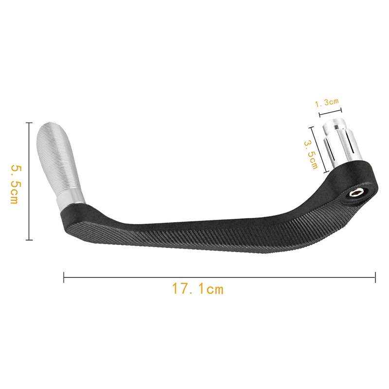 2 PCS Motorcycle Modification Accessories Striped Horn Shape Gear Brake Clutch Handbrake(Silver)