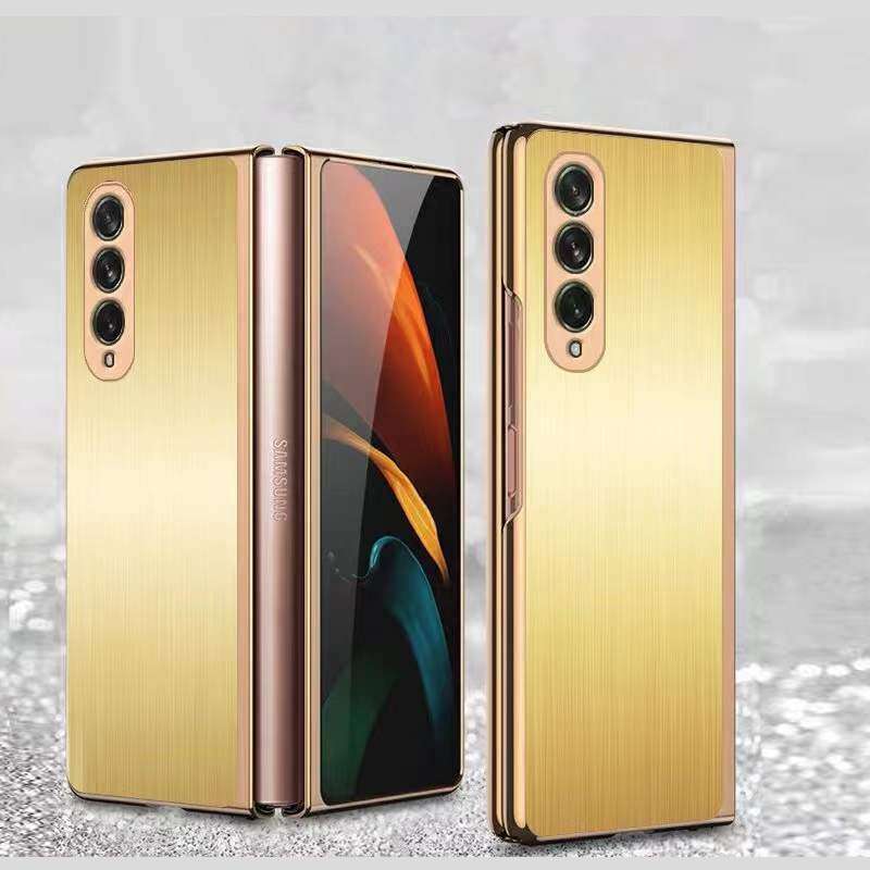 For Samsung Galaxy Z Fold3 5G Electroplated Stainless Steel Phone Case(Silver)
