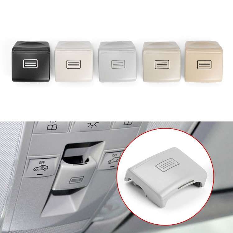 Car Sunroof Window Switch Button for Mercedes-Benz W204 / W212, Left Driving(Nut Beige)