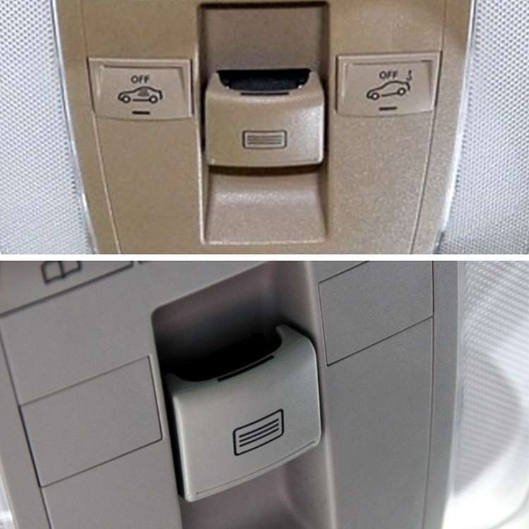Car Sunroof Window Switch Button for Mercedes-Benz W204 / W212, Left Driving(Nut Beige)