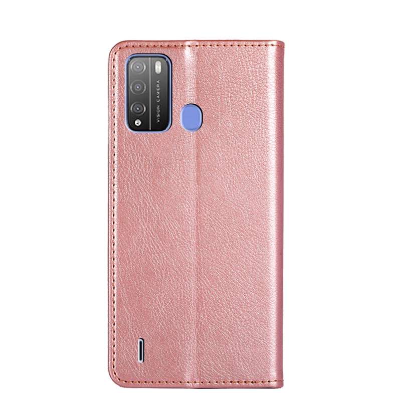 For Itel Vision 1 Pro Gloss Oil Solid Color Magnetic Leather Phone Case(Rose Gold)