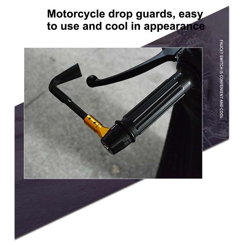 2 PCS Universal 22mm Shockproof Protection Rod CNC Horn Shape Handbrake Motorcycle Modification Acce