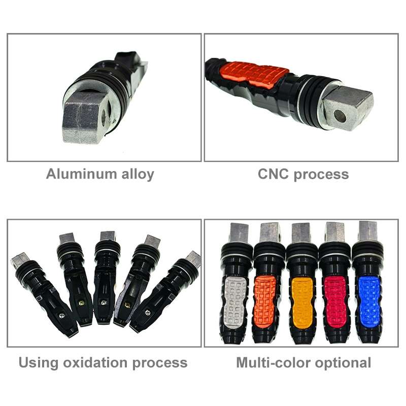 Universal Motor Bike Footpegs Foot Rests Rear Pedals Set Motorcycle Modification Accessories(Blue)