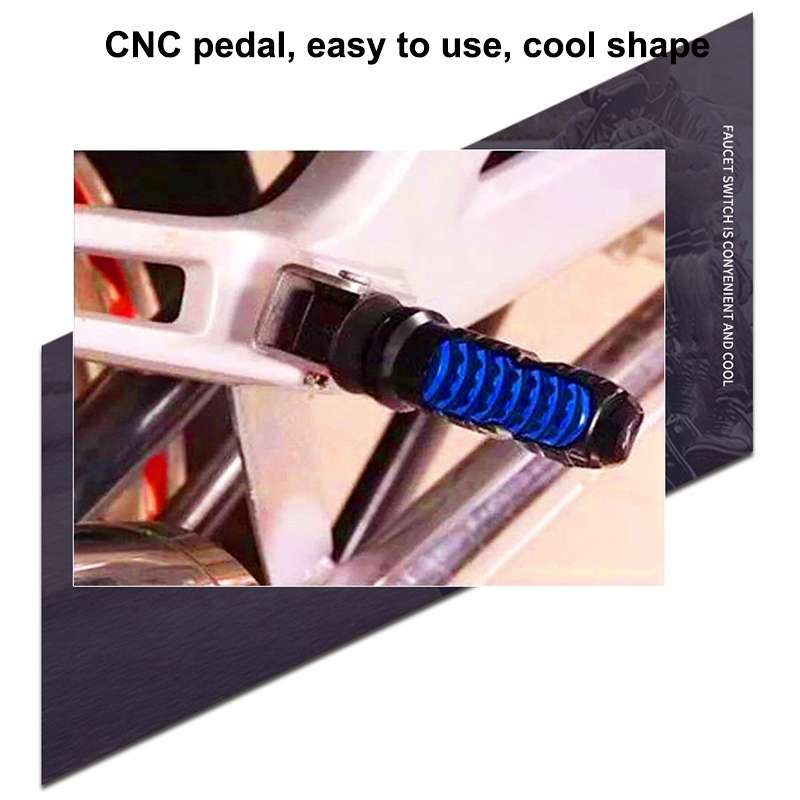 Universal Motor Bike Footpegs Foot Rests Rear Pedals Set Motorcycle Modification Accessories(Blue)
