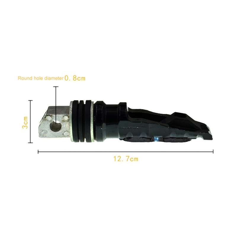Universal Motor Bike Footpegs Foot Rests Rear Pedals Set Motorcycle Modification Accessories(Black)
