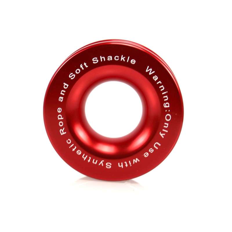 Truck Winch Snatch Recovery Ring for Soft Shackle ATV UTV Rcovery 41000 lb(Red)