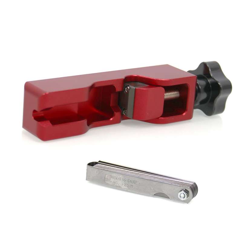 Car Universal Spark Plug Gap Tool with Feeler Gauge for Most 10mm 12mm 14mm 16mm Spark Plugs(Red)