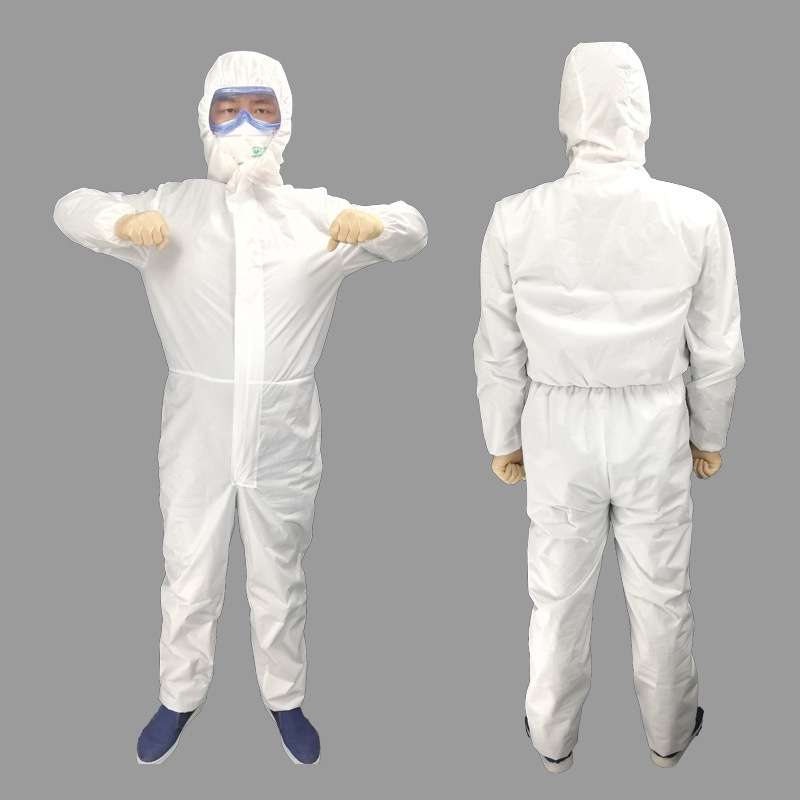 Waterproof Disposable SF Non-woven Breathable Film Siamese Isolation Suit Safely Clothes, Size:185cm