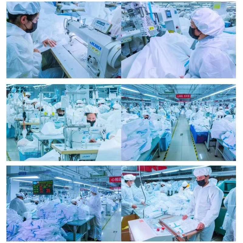 Waterproof Disposable SF Non-woven Breathable Film Siamese Isolation Suit Safely Clothes, Size:185cm