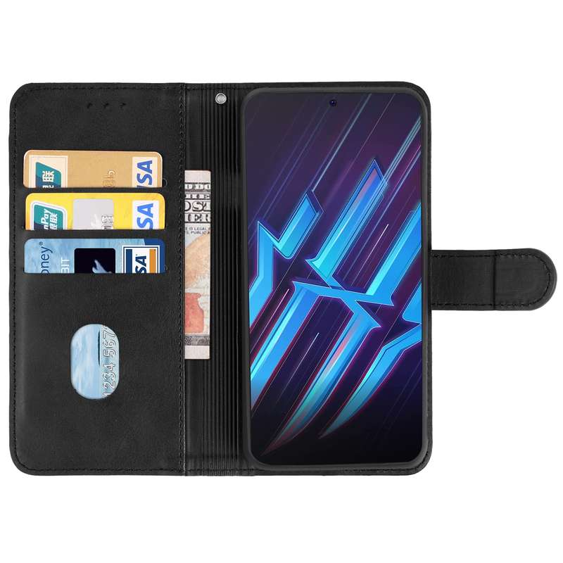 For ZTE nubia Red Magic 6R Leather Phone Case(Black)