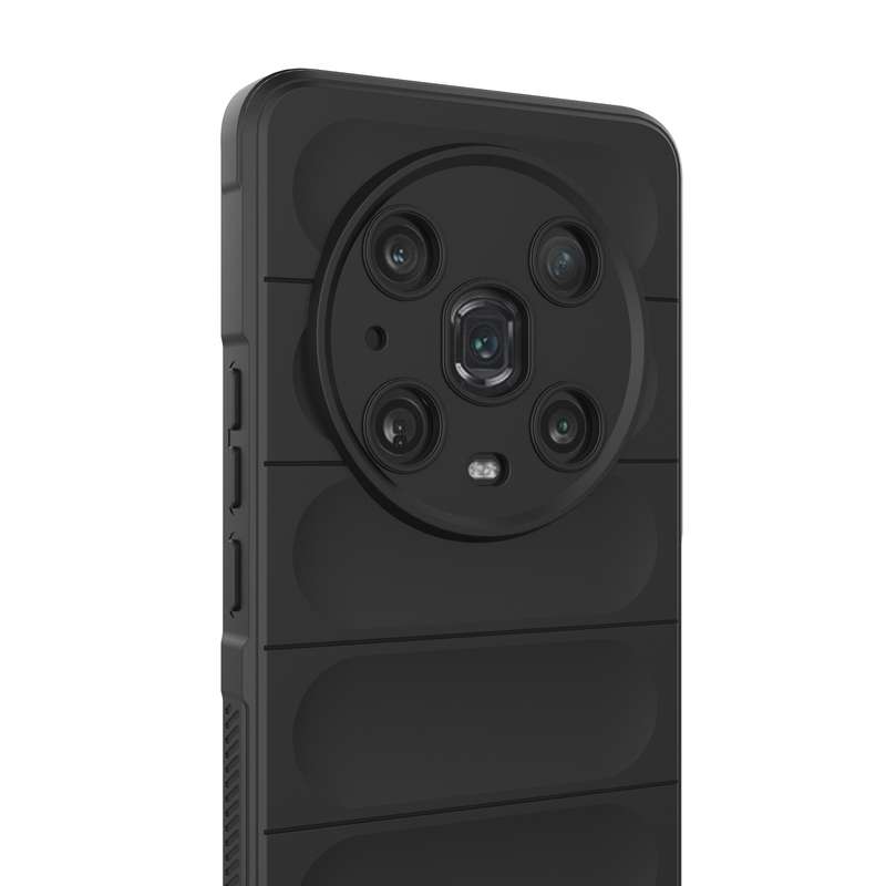 For Honor Magic4 Pro Magic Shield TPU + Flannel Phone Case(Black)