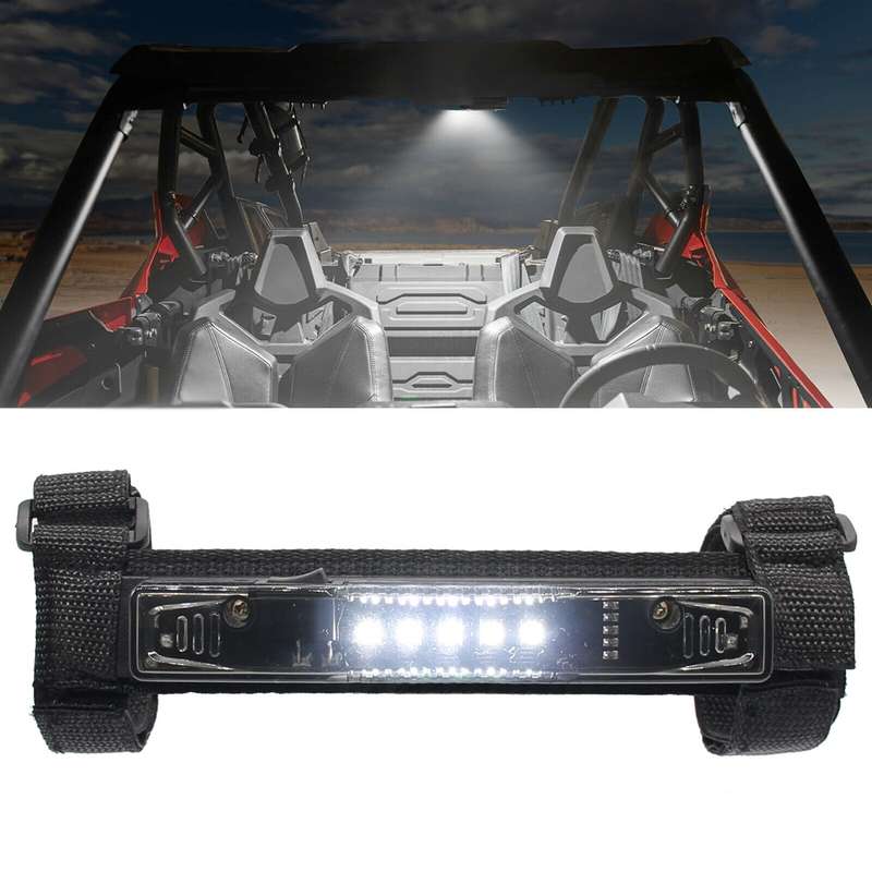 Motorcycle LED Guard Bar Light for UTV ATV Polaris RZR Golf Cart(Transparent)