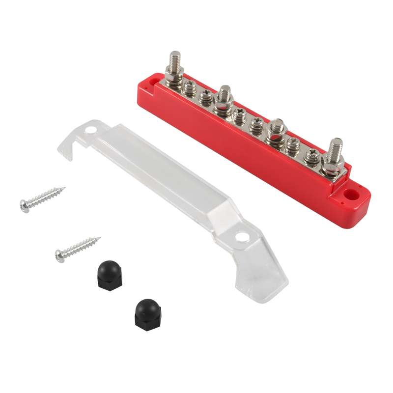A7473 1 Pair 10 Way Power Distribution Block Terminal Studs with 4 Fixing Screws