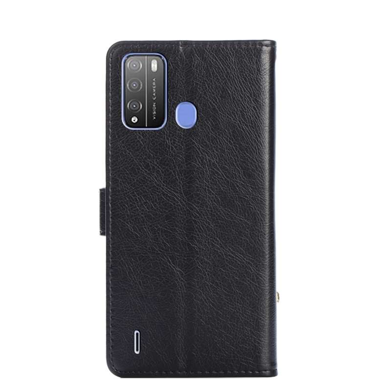 For Itel Vision 1 Pro Zipper Bag Leather Phone Case(Black)