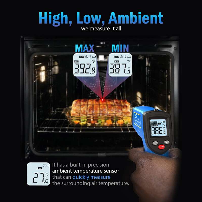 BENETECH GM321 Digital Non-Contact Infrared Thermometer, Battery Not Included