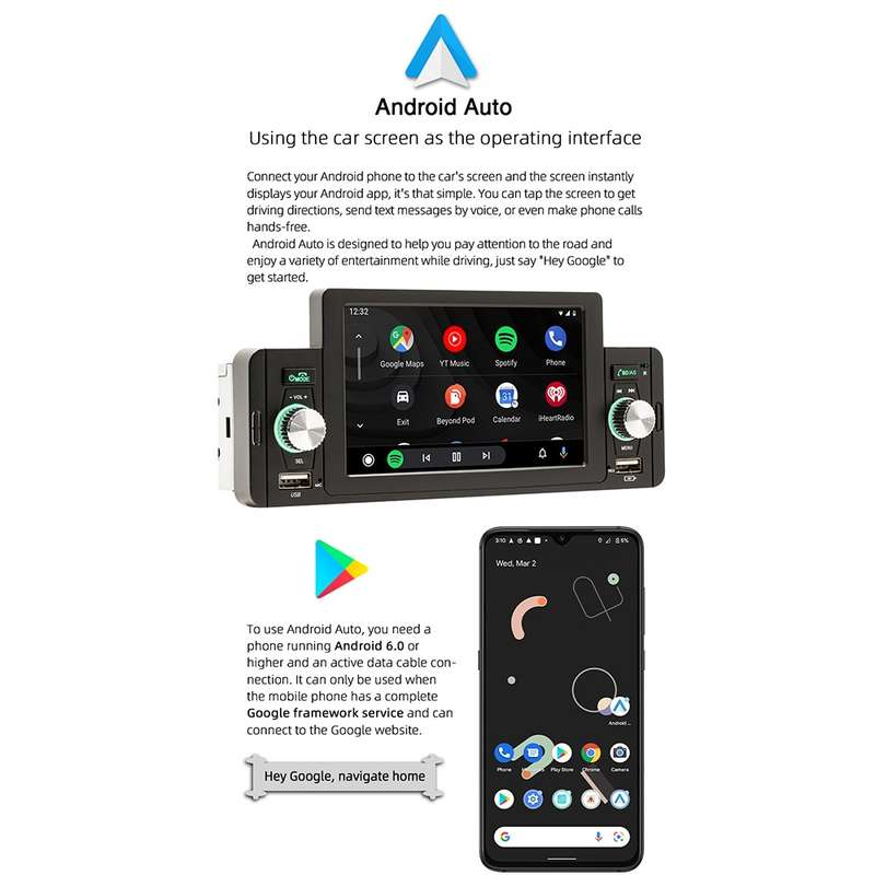 SWM-160C 5 inch Car Bluetooth 5.1 Wired MP5 Player Support Phone Mirror Link / Steering Wheel Contro