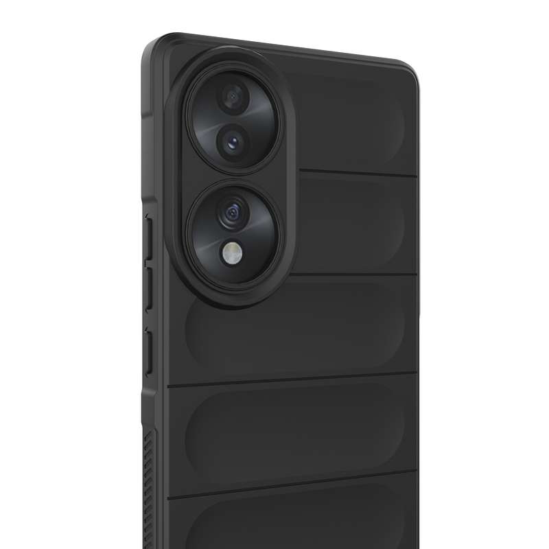 For Honor 70 5G Magic Shield TPU + Flannel Phone Case(Dark Blue)