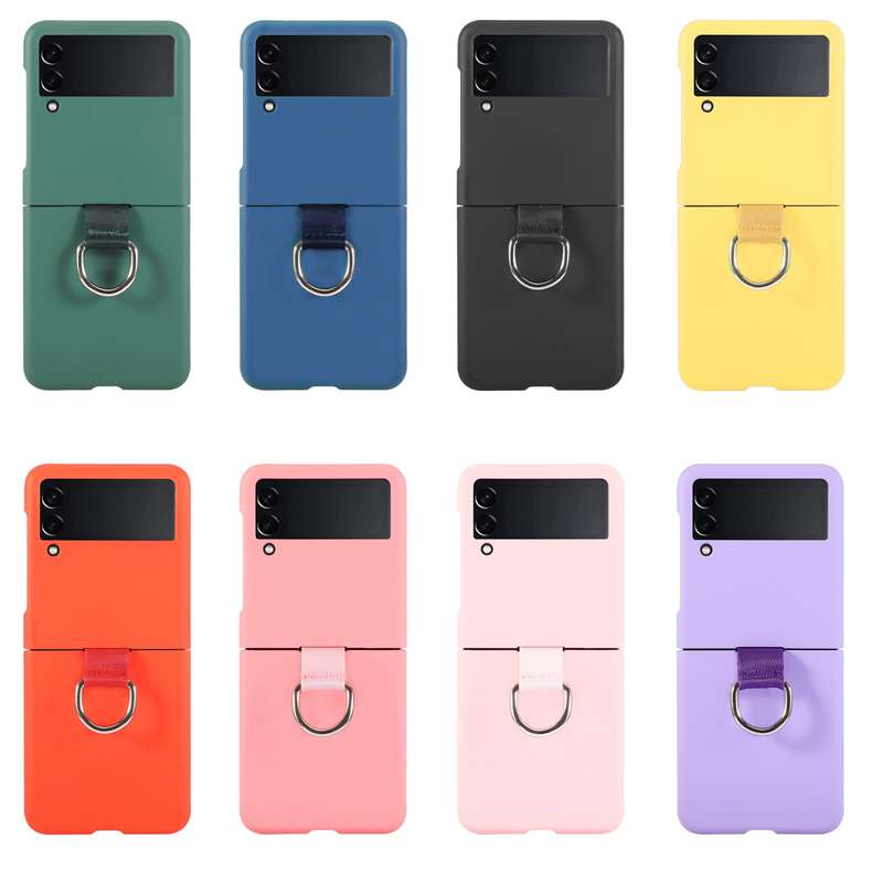 For Samsung Galaxy Z Flip4 Macaron Color Silicone Soft Phone Case(Pink)