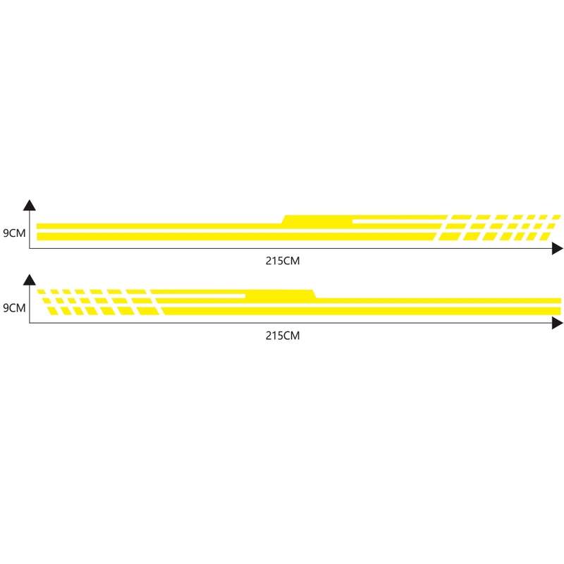 D-730 Stripe Pattern Car Modified Decorative Sticker(Black)