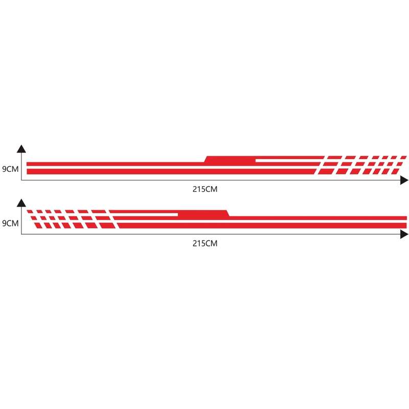 D-730 Stripe Pattern Car Modified Decorative Sticker(Black)