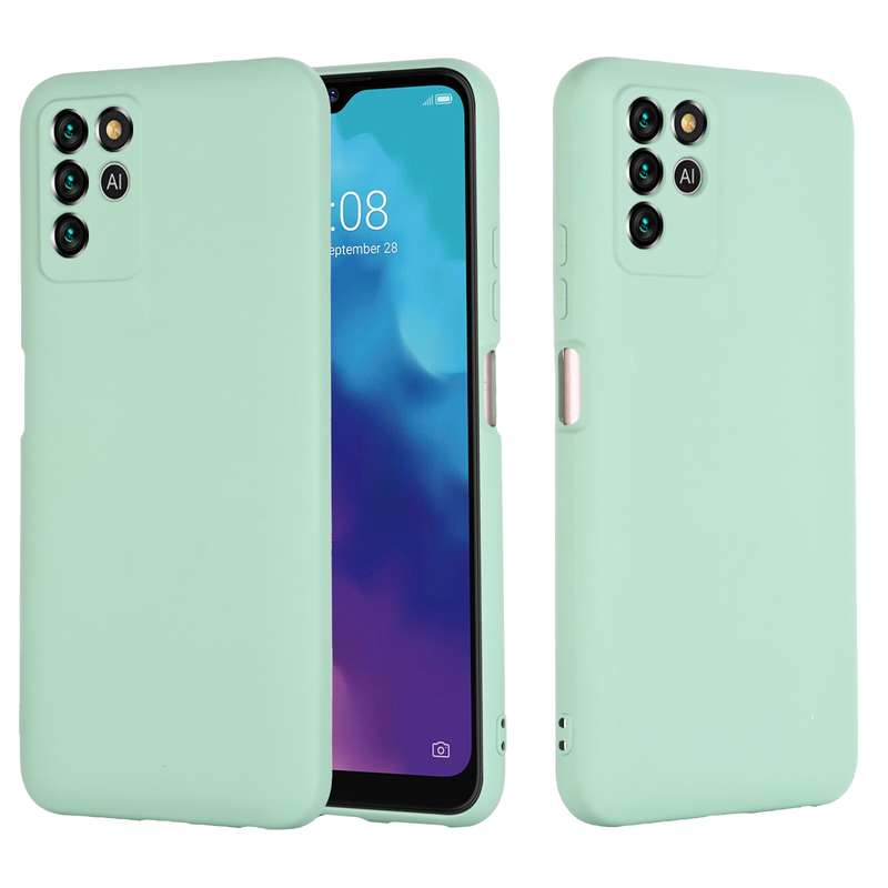 For ZTE V30 Vita Pure Color Liquid Silicone Shockproof Full Coverage Phone Case(Green)