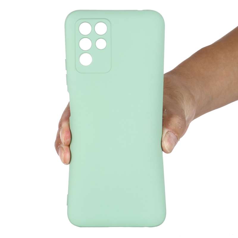 For ZTE V30 Vita Pure Color Liquid Silicone Shockproof Full Coverage Phone Case(Green)