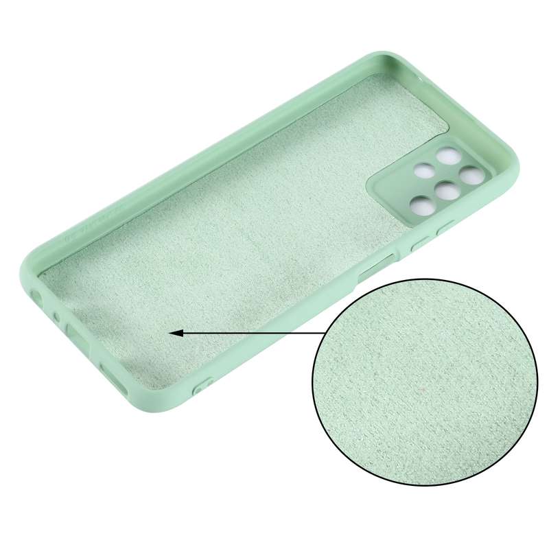 For ZTE V30 Vita Pure Color Liquid Silicone Shockproof Full Coverage Phone Case(Green)
