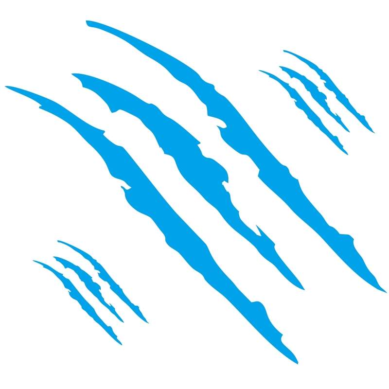 D-865 Claw Scratches Pattern Car Modified Decorative Sticker(White)