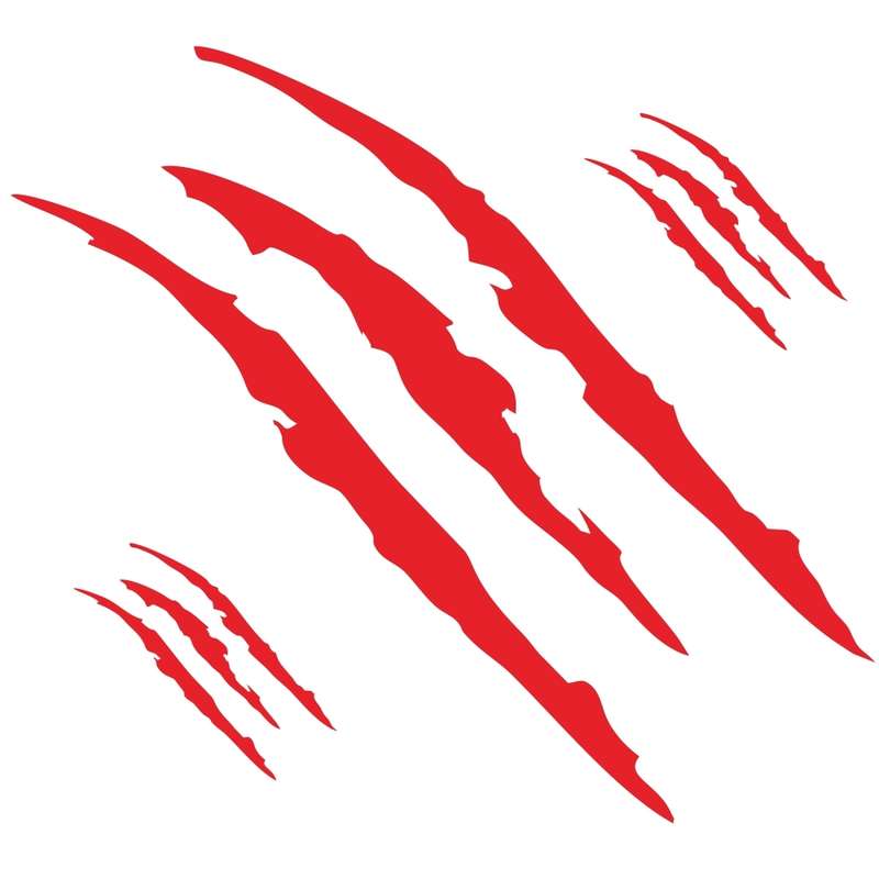 D-865 Claw Scratches Pattern Car Modified Decorative Sticker(White)