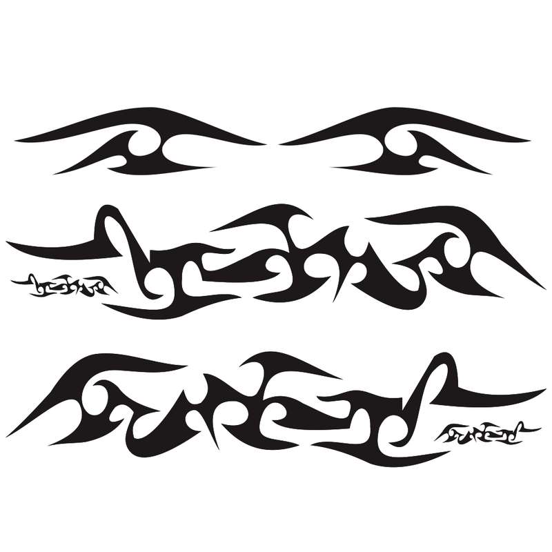 2 PCS/Set D-925 Flame Pattern Car Modified Decorative Sticker(Red)