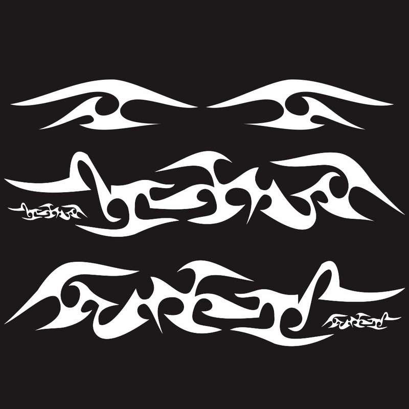 2 PCS/Set D-925 Flame Pattern Car Modified Decorative Sticker(Red)