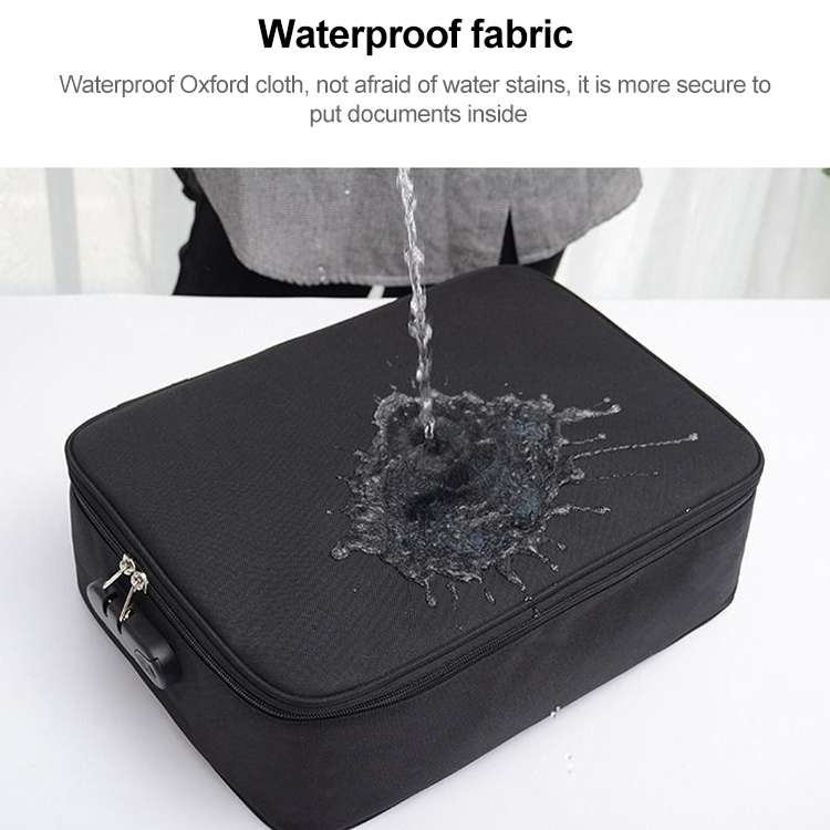 Multifunctional Thickened Large-capacity Document Storage Bag, Specification:Three Layers with Passw