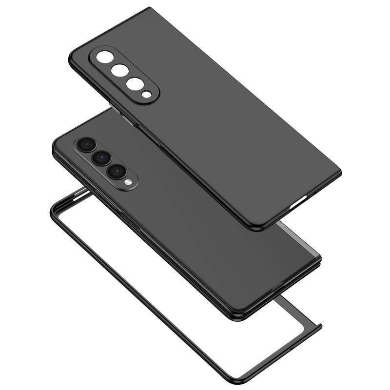 For Samsung Galaxy Z Fold4 Armor Foldable Phone Case(Black)
