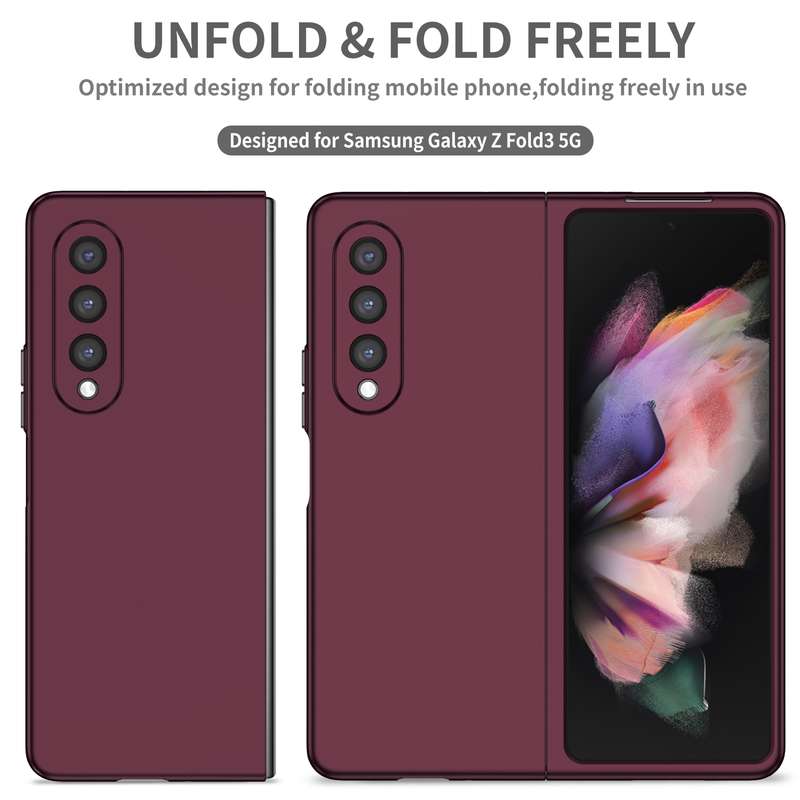 For vivo TWS Air Solid Color PC Frosted Earphone Protective Case(Wine Red)