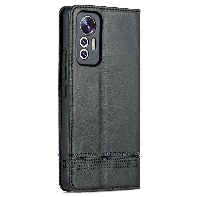 For Xiaomi 12 Lite AZNS Magnetic Calf Texture Leather Phone Case(Black)