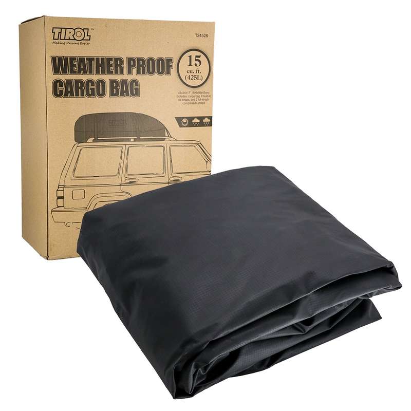 TIROL T24528 15 Cubic Foot Car Universal Rainproof Roof Luggage Outdoor Camper Roof Bag