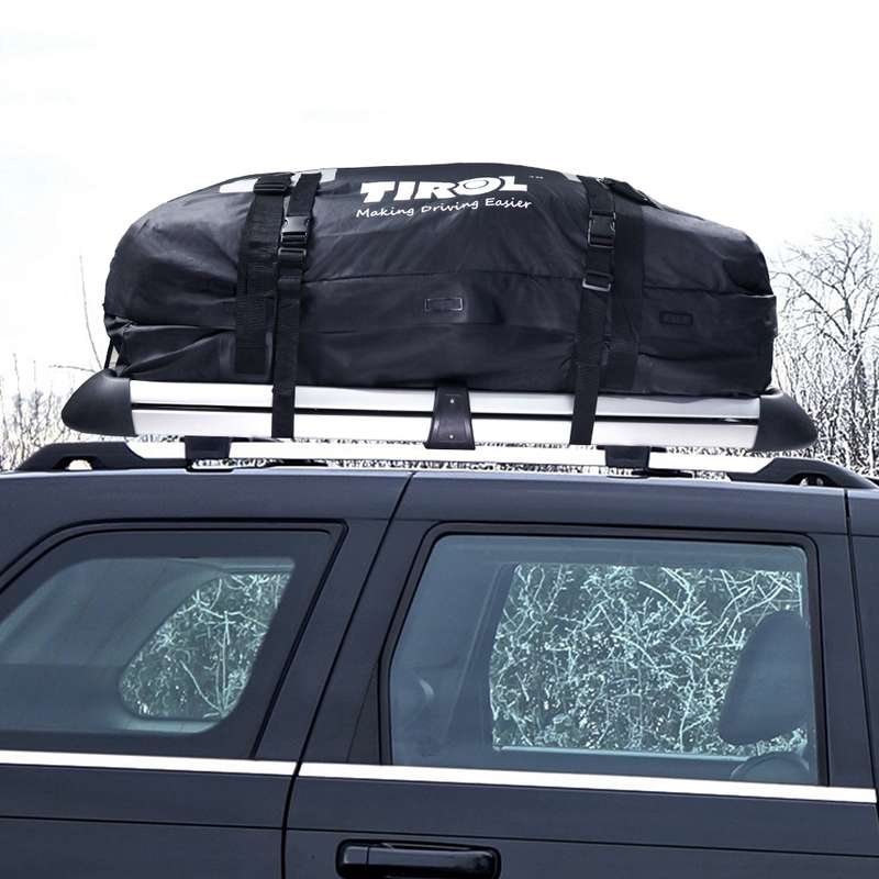 TIROL T24528 15 Cubic Foot Car Universal Rainproof Roof Luggage Outdoor Camper Roof Bag