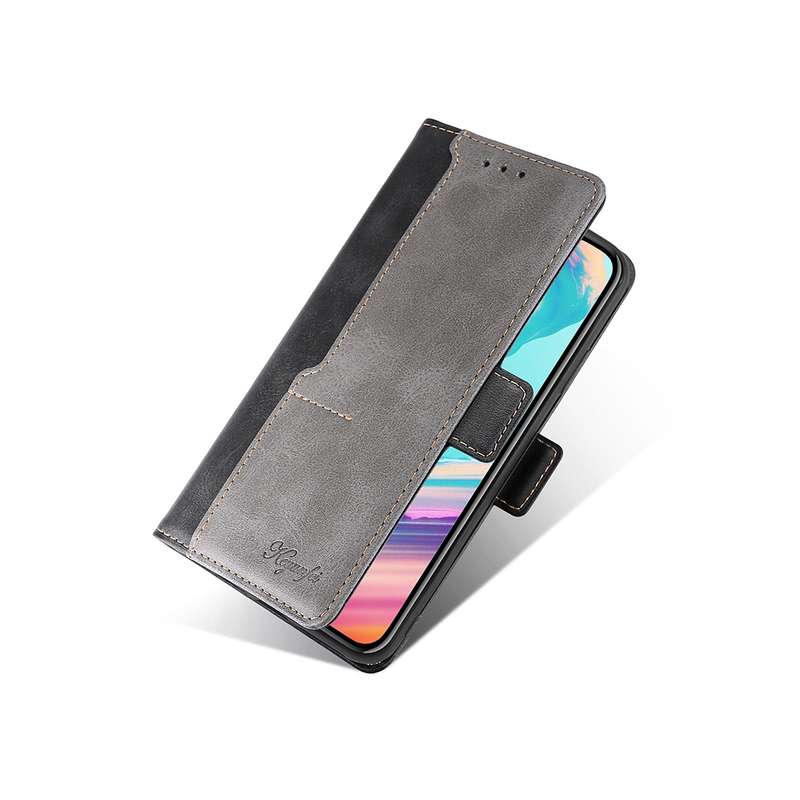 For Tecno Pop 2/Pop 2 F/Pop 2 Pro/Pop 2 Power/Itel P13 Contrast Color Side Buckle Leather Phone Case