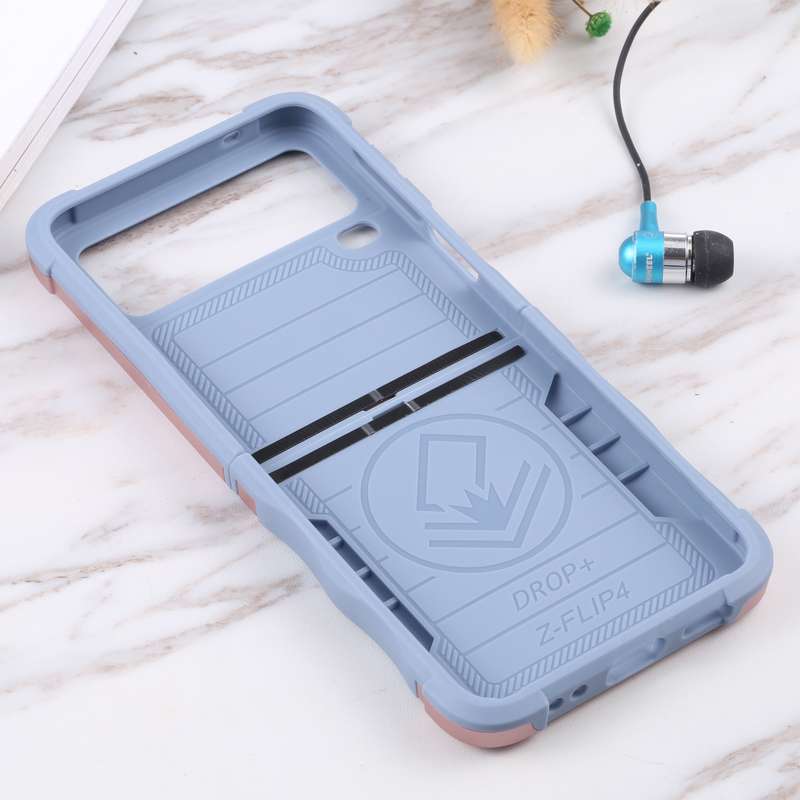 For Samsung Galaxy Z Flip4 Non-slip Shockproof Armor Phone Case(Rose Gold)