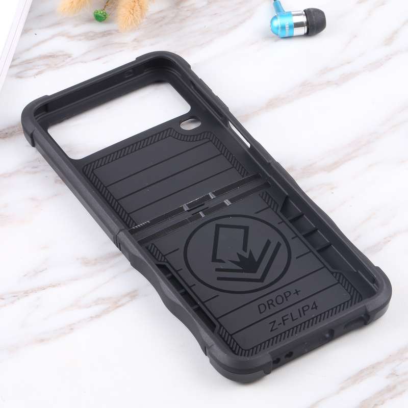 For Samsung Galaxy Z Flip4 Non-slip Shockproof Armor Phone Case(Rose Gold)