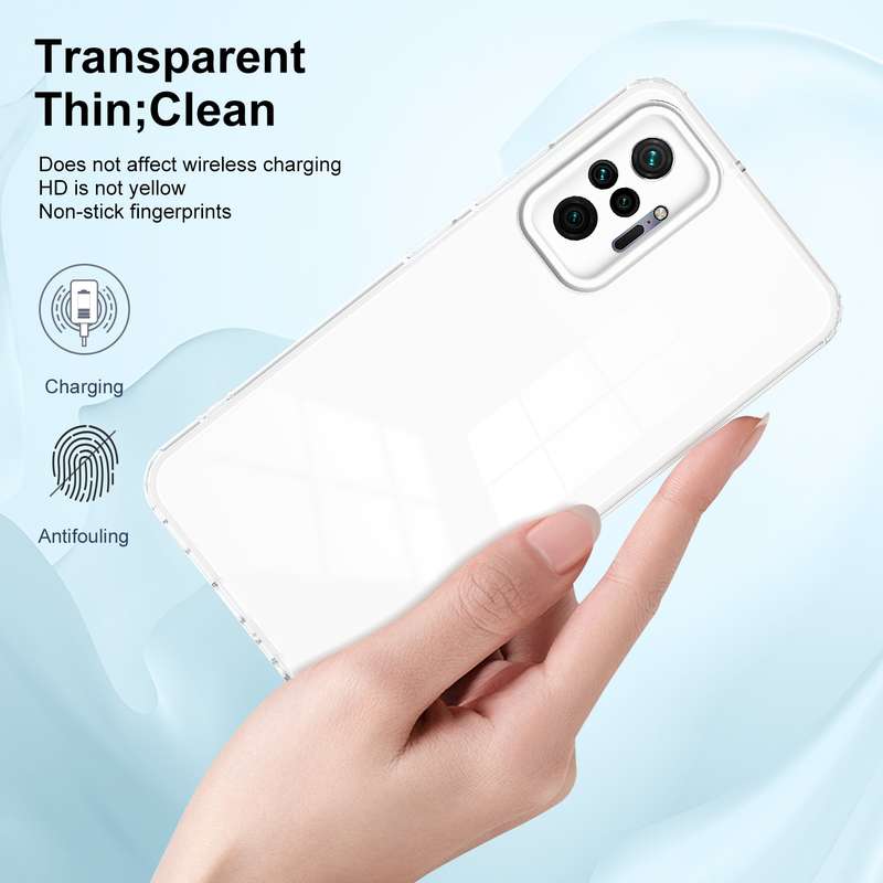For Xiaomi Redmi Note 10 Pro Max 4G 3 in 1 Clear TPU Color PC Frame Phone Case(Purple)