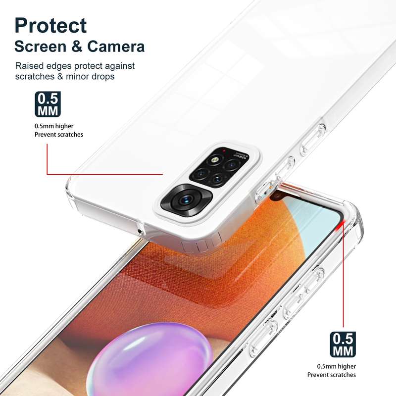 For Xiaomi Redmi Note 11 2022 3 in 1 Clear TPU Color PC Frame Phone Case(Purple)