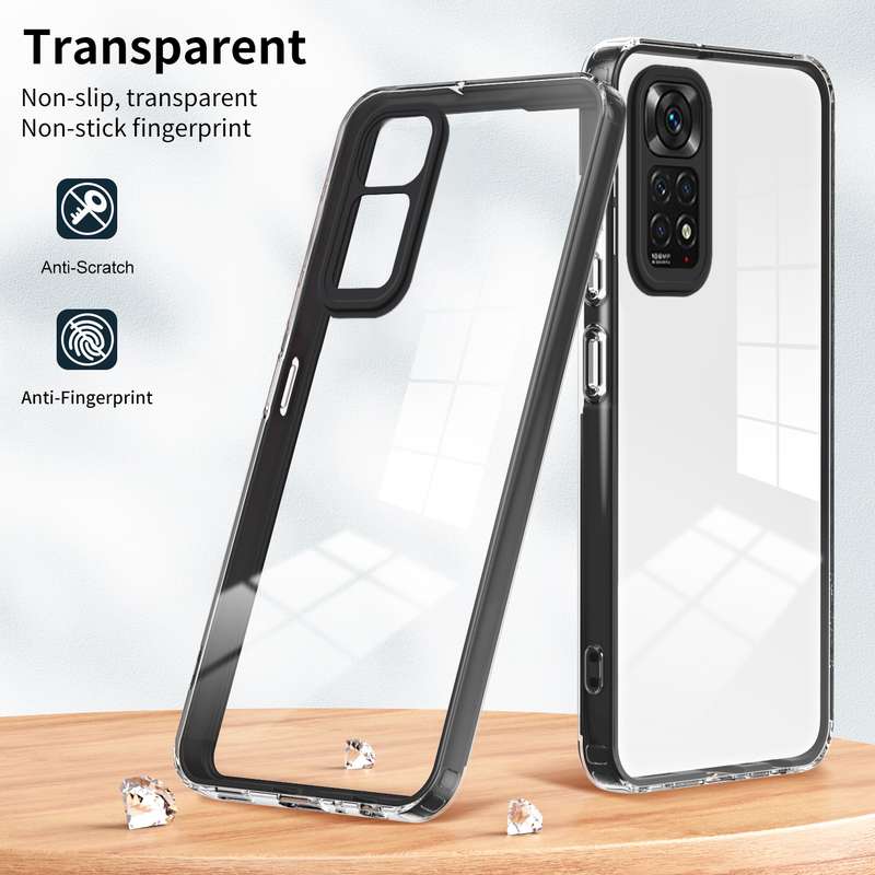 For Xiaomi Redmi Note 11 2022 3 in 1 Clear TPU Color PC Frame Phone Case(Purple)
