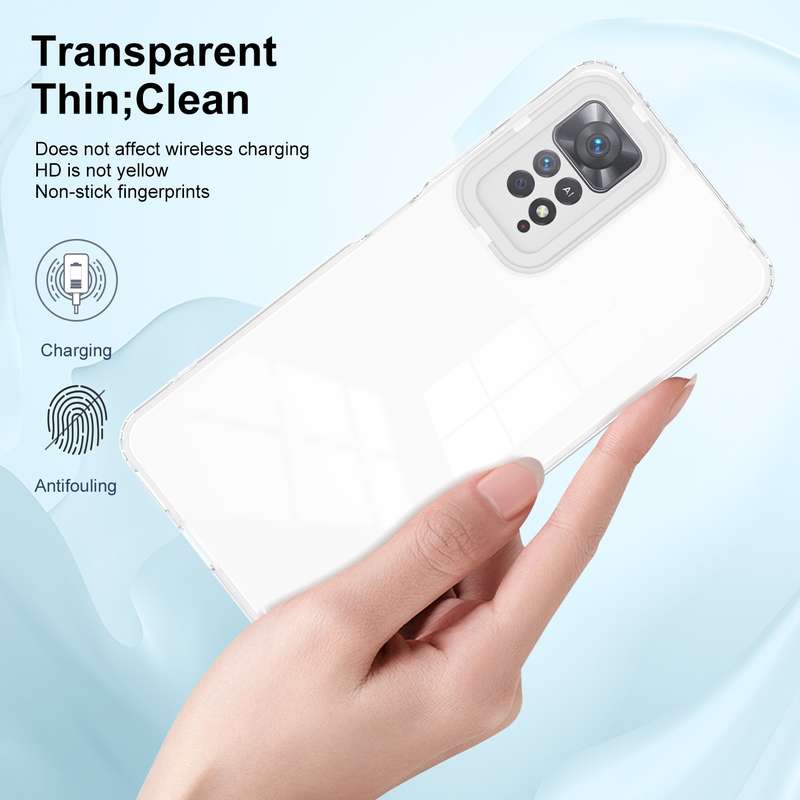 For Xiaomi Redmi Note 11 Pro 5G / 4G 3 in 1 Clear TPU Color PC Frame Phone Case(Black)