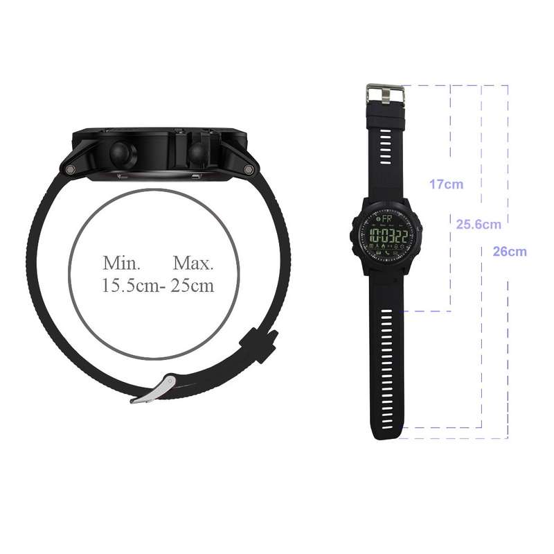 PR1-2 1.24 inch IP68 Waterproof Sport Smart Watch, Support Bluetooth / Sleep Monitor / Call Reminder