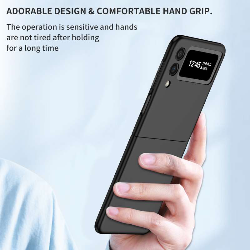 For Samsung Galaxy Z Flip4 Armor Foldable Phone Case(Black)