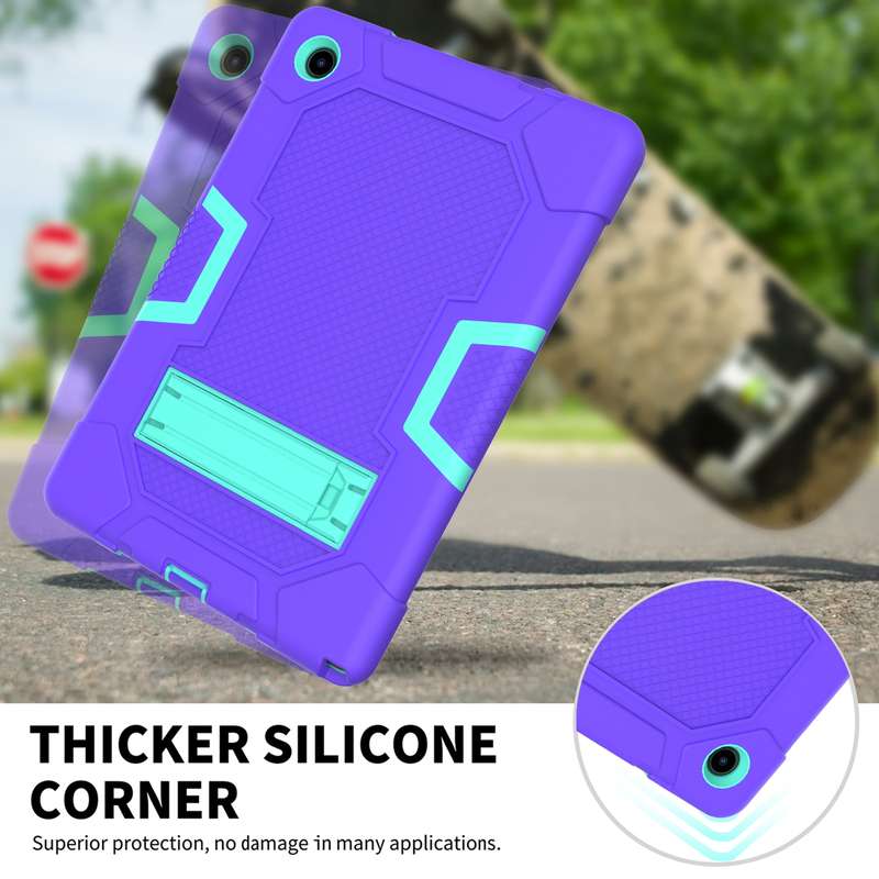 For Samsung Galaxy Tab A8 10.5 2021 X200 Contrast Color Robot Silicone + PC Tablet Case(Black)