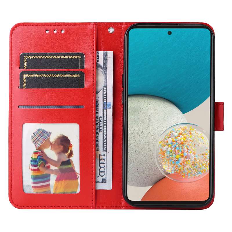 For Samsung Galaxy A53 5G Embossed Sunflower Leather Phone Case(Pink)