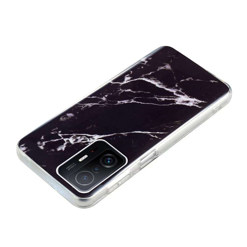 For Xiaomi 11T Pro IMD Marble Pattern TPU Phone Case(White)