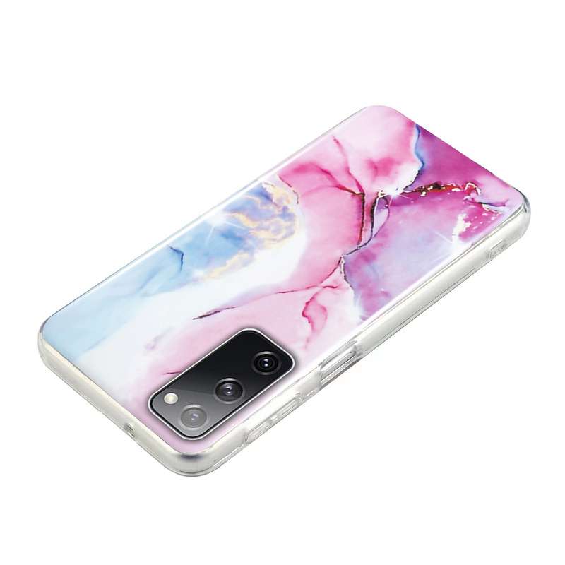 For Samsung Galaxy S21 5G IMD Marble Pattern TPU Phone Case(Grey)